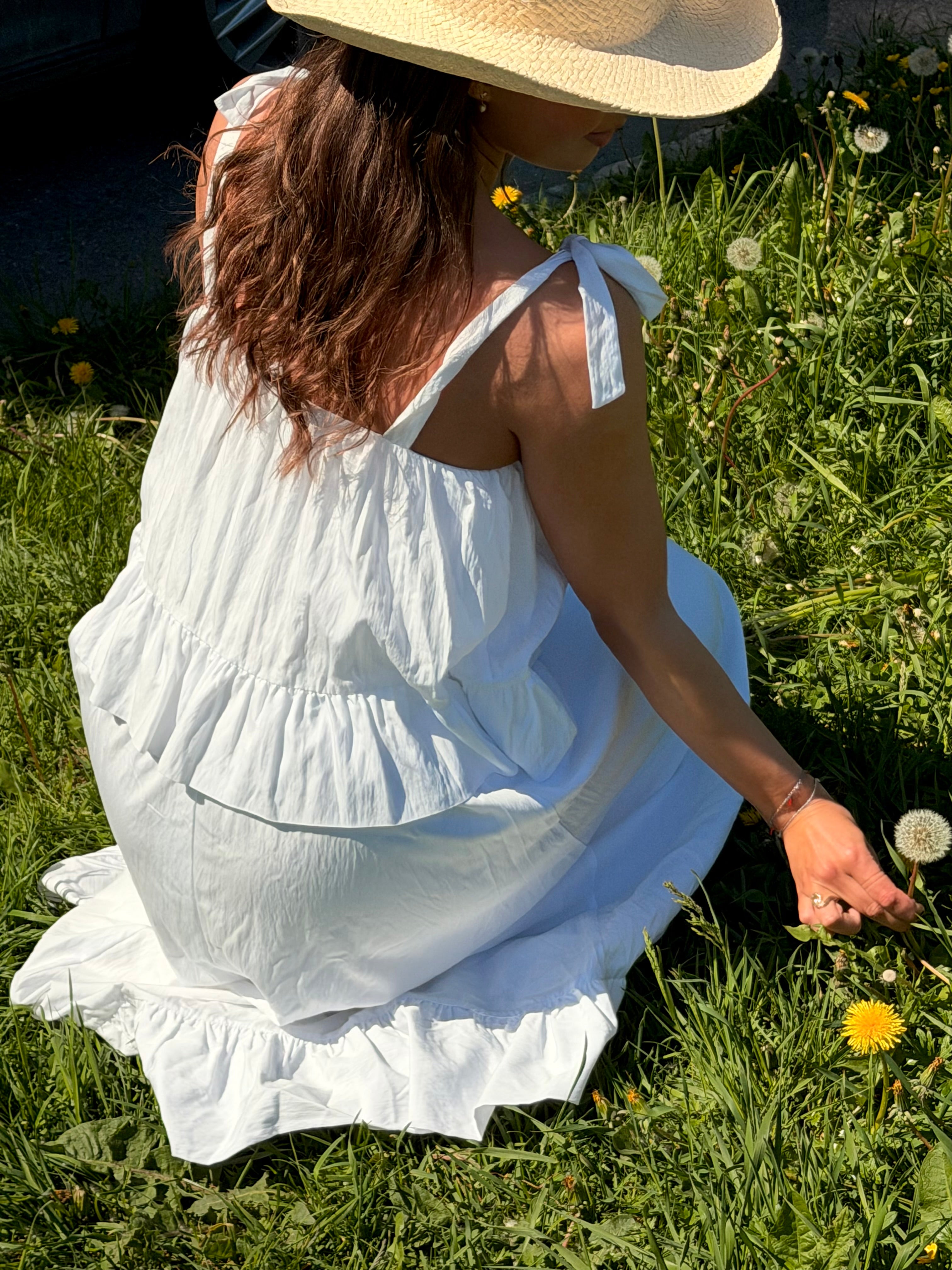 PCJULIA Long Skirt - Bright White